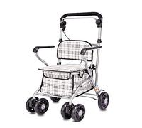 tor con asiento Carrito de compras plegable tor Mobility .99 con 4 ruedas y un freno Ayuda de movilidad para adultos, personas mayores, ancianos y discapacitados tor 4 ruedas con asiento