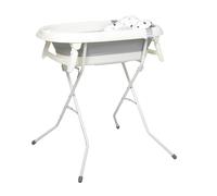 Toral Bañera Bebe con Patas y Cojín Comoda, Facil de Guardar, con Tapón y Patas Antideslizantes - Bañera Bebé Plegable Portatil - Asiento Bañera Bebe modelo Iris