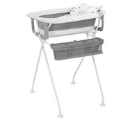 Toral Bañera Bebe con Patas y Cojín Comoda, Facil de Guardar, con Tapón y Patas Antideslizantes - Bañera Bebé Plegable Portatil - Asiento Bañera Bebe Modelo Vera