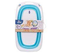 Toral Bañera Plegable Bebé con Patas Azul - Bañera Bebe con Patas Comoda, Facil de Guardar, con Tapon Indicador de Temperatura y Patas Antideslizantes - Bañera Bebé Plegable Portatil