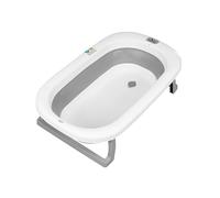 Toral Bañera Plegable Bebé con Patas Gris - Bañera Bebe con Patas Comoda, Facil de Guardar y Usar, Patas Antideslizantes y Colgador - Bañera Bebé Plegable Portatil - Modelo Bathy Gris