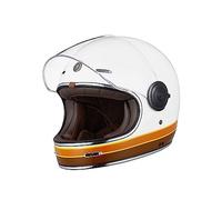 TORC Casco Moto Integral Vintage Cáscara de Fibra de Vidrio con Visera Homologado ECE 22-06