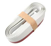 Torcarvh Protector de parachoques delantero de coche, autoadhesivo, 2,5 metros (fibra de carbono blanco)