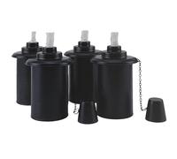 Torch Refillable Canisters - 12-Guzzle Refillable Torches, With Wick And Lid | 4pcs Metal Torch Canister Replacement - Desk Decoration Light Garden Crafting Statue For Night For Camping
