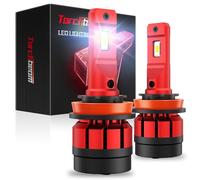 Torchbeam Bombillas H11 LED,20000LM 6000K Blanca,Bombilla H11 LED para Faros de Coche,1:1 Lámpara Reemplazo para Halógenos para Faro Delantero