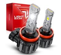 Torchbeam H11 LED 30000LM 6500K Bianco Freddo, Pronto CANBUS, 2Pcs | Lampadina 10X più luminosa con ventola di raffreddamento, formato mini 1:1, durata 80.000 ore