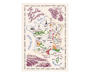 Torchon - la carta de vinos de Francia Winkler 48x72 cm