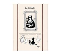 TORCHONS & BOUCHONS Dubout La Joconde (Cat Mona Lisa) - Paño de Cocina con Estampado francés, 100% algodón