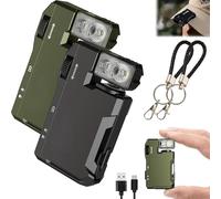 Torcia G5 Edc 400 lumen, torcia G5 Edc ricaricabile, mini torcia portatile piatta G5 Edc, 3 modalità di illuminazione RGB potenti, lampada magnetica super luminosa ad alta luminosità (Green+Black)