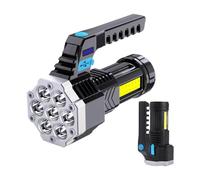 Torcia Subacquea Professionale Da 3200 Lumen - Super Luminosa Con Anello Led Di Posizionamento | Torcia Ricaricabile | 4 Modalità Portatile, 7 Led Portatile Leggera Impermeable Faro - Pe