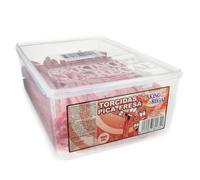 Torcidas Pica Fresa 200 Uds - Regaliz Retorcido Sabor Fresa con Azúcar Pica - Golosinas en Tarro - Caramelos de Regaliz para Fiestas, Candy Bar, Cumpleaños y Eventos