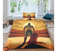 Toreador Juego De Funda Nórdica Hipoalergénico Plaza de toros Juego Sábanas De Cama Bajera Ajustable, Finura Suave Transpirable Ropa De Cama, Resmascotauoso con La Piel Single（135x200cm）