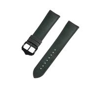 Torehueju 20mm/22mm Correa de reloj de piel de vaca esmerilada con hebilla de pasador negra con silicona impermeable