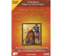 Toreros Para la Historia DVD Homenajes a Vicente Pastor y Otros Maestros