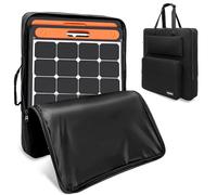 TORIBIO Bolsa de viaje con panel solar, bolsa de almacenamiento de panel solar portátil acolchada compatible con Jackery SolarSaga 100 W/200 W, funda protectora resistente al agua para viajes de