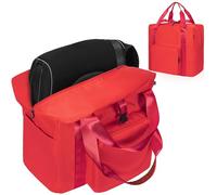 TORIBIO Bolsa de viaje para asiento de coche sin respaldo, para bolsillo Gb, bolsa de mano para cochecitos para cheques de puerta de avión, color rojo
