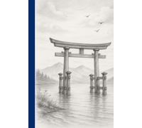 Torii Gate Notebook: Tranquil Japanese-Inspired Journal with Pencil Sketch Cover | 110 Pages | 6 x 9
