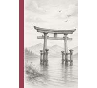 Torii Gate Notebook: Tranquil Japanese-Inspired Journal with Pencil Sketch Cover | 110 Pages | 6 x 9