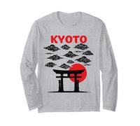 Torii Gate Sunrise Kioto Nubes Edición de Fans de Viaje Manga Larga