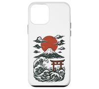 Torii Japan Wave Volcán Sun Mount Fuji Rising Red Carcasa para iPhone 12 Mini