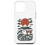 Torii Japan Wave Volcán Sun Mount Fuji Rising Red Carcasa para iPhone 12 Pro MAX