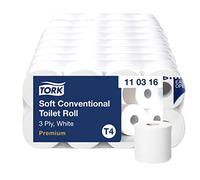 Tork 110316 - Pack de 8 rollos de papel higiénico x 250 hojas, 3 capas, color blanco