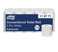 Tork 110771 Rollos de papel higiénico Advanced compatibles con el sistema higiénico de rollos pequeños Tork T4, 30 rollos (30 x 400 hojas)