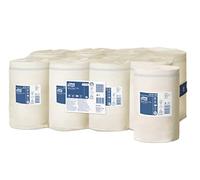 Tork 120123 Papel de secado blanco, 11 rollos x 120m, de 1 capa | básico, Universal, compatible con el sistema de alimentación central pequeño M1