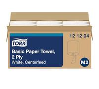 Tork 121204 Advanced 2-Ply Centerfeed Wide Hand Towels, White by Tork