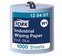 Tork Papel de secado industrial 128407, compatible W1, universal, azul, 3 capas, 1 bobina de 340 m