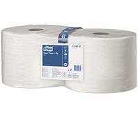 Tork 129237 Papel básico de dos capas/Paños de papel compatibles con el sistema W1 de Tork/Universal/2 x bobinas de 510 m/color blanco