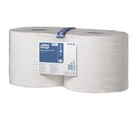 Tork 129262 Papel de limpieza de 2 capas | 2 rollos |Tork W1/W2