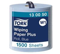 Tork 130050 Papel de secado extra de dos capas/Paños de papel compatibles con el sistema W1 / Premium / 1 x bobina de 510m / azul