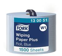 Tork 130051 Papel de secado extra de dos capas / Paños de papel compatibles con el sistema W1 / Premium / 1 x bobina de 510 m / azul