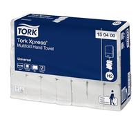 Tork 150400 Xpress - Toallas Papel Secamanos Dobladas en Z Multifold, Papel Absorbente, 2 capas, color blanco, 24 x 21,3 cm, 3990 unidades