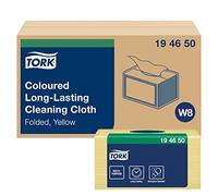 Tork 194650 Paños de limpieza de larga duración Premium / 1 capa/Paños multiusos compatibles con el sistema W8 / 8 paquetes x 40 paños (320 piezas) / color amarillo