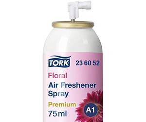 Tork 236052 Ambientador en spray / Recambio de atomizador en espray compatible con el sistema para ambientadores A1 / Floral