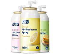 Tork 236056 Pack mixto de ambientadores en spray / Recambios de atomizadores de espray compatibles con el sistema A1 de Tork / Cítrico,Floral y Frutal