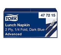 Tork 477215 Lunch/Servilletas para almuerzo / 10 paquetes x 200 unidades (2000 servilletas) / color azul oscuro / 2 capas / 33 x 32,6 cm/Advanced