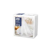 Tork 478711 Linstyle Servilleta para cena blanca / 1 capa / 12 paquetes x 50 unidades (600 servilletas) / 39 cm x 39 cm/Premium