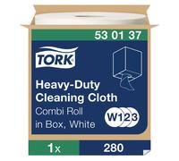 Tork 530137 Paños de limpieza de 1 capa | 1 rollo |Tork W1/W2/W3