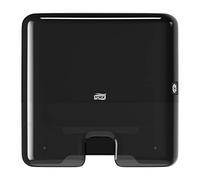 Tork 552108 Dispensador de toallas de mano entreplegadas, despachador de papel secamanos de Tork compatible con el sistema H2, 29.5 x 30.2 x 10.1, negro
