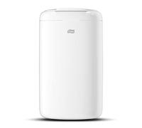 Tork 564000 Cubo de basura con tapa/Papelera Elevation sólida compatible con bolsas de plástico de Tork B3 / 5 litros/Blanco