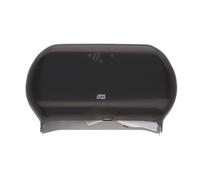 Tork 56tr Twin Jumbo dispensador de Papel higiénico Rollo, 9 ", plástico, 11.83" Altura x 19.29 "Ancho x 5.51" Profundidad, Humo, para Uso con tj0922 a Tork