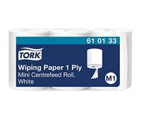 Tork 610133 Papel de secado Advanced/Paños de papel compatibles con el sistema M1 / 3 x bobinas / 1 capa - Blanco