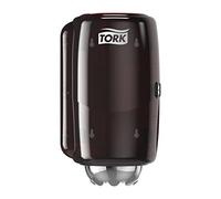 Tork 658008 Dispensador mini de alimentación central Performance/Soporte de papel mecha compatible con el sistema M1 / Negro y Rojo