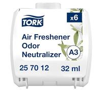 Tork Ambientador Constante Neutralizador de olores con recambio A3, Aroma Citronela, 6 recambios, 257012