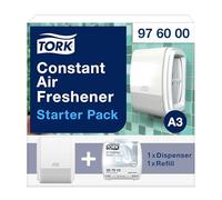 Tork Ambientador Constante Starter Pack Blanco A3, Línea Elevation, Dispensador y Recambio de Fragancia Brisa, 976000