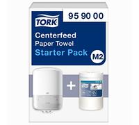 Tork Centrefeed Paper Towel Starter Pack- 959000 - M2 + Recambio de papel de limpieza (275 metros)