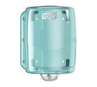 Tork dispensador de toallas de papel mecha, Maxi blanco y turquesa W2, diseño robusto, línea de rendimiento, 44,7 cm × 32.8 cm × 30.2 cm, 653000